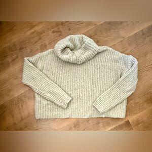 Express Cream Cowl Neck Sweater